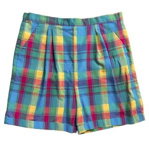 Kelly’s Kids Colorful Plaid Tailored Shorts Girls 14